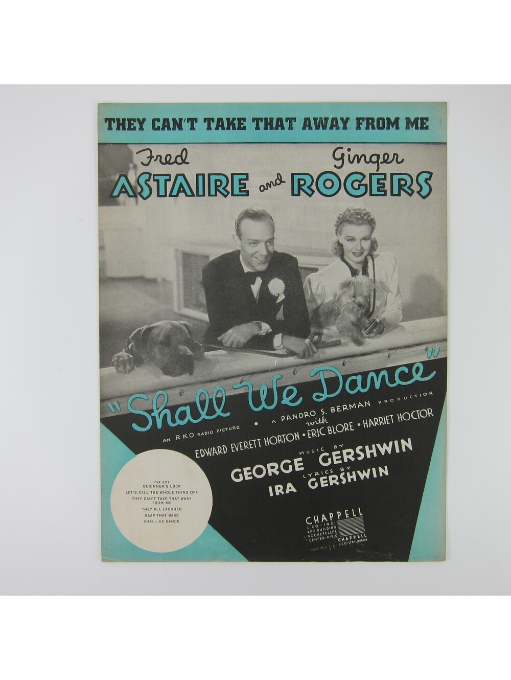 Sheet Music They Can't Take That Away From Me Fred Astaire Ginger Rogers 1937